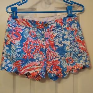 Lilly Pulitzer buttercup scallop hem shorts NWOT